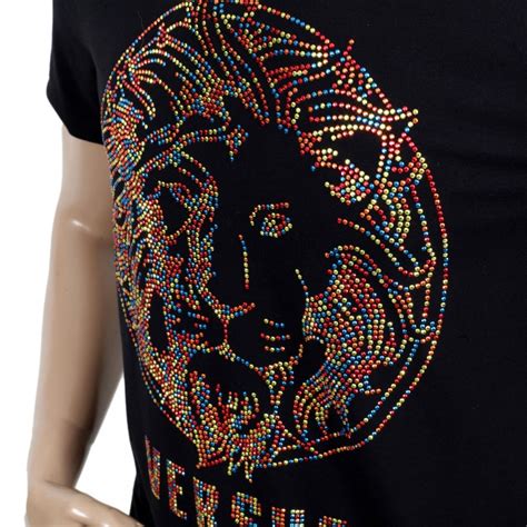 versace rhinestone shirt|Men's Designer Polos & Luxury T.